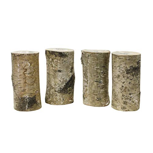Walnut Hollow White Birch Pillars for Home Décor, Accent Pieces and Art & Craft Projects, 7 inch (4 pack)