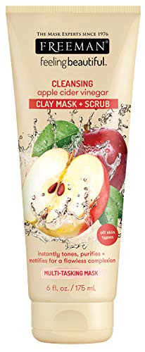 Freeman Facial Apple Cider Vinegar Clay Mask  Plus Scrub 6 Ounce -177ml-