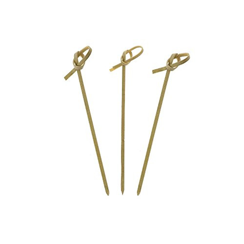 Royal Bamboo Knot Cocktail and Hors Doeuvre Pick 4-Inch Green - 100 ct