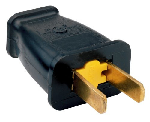 Legrand - Pass  and  Seymour SA440BKCC10 Residential Non Polarized Plug 15-Amp 125-volt Straight Blade Black