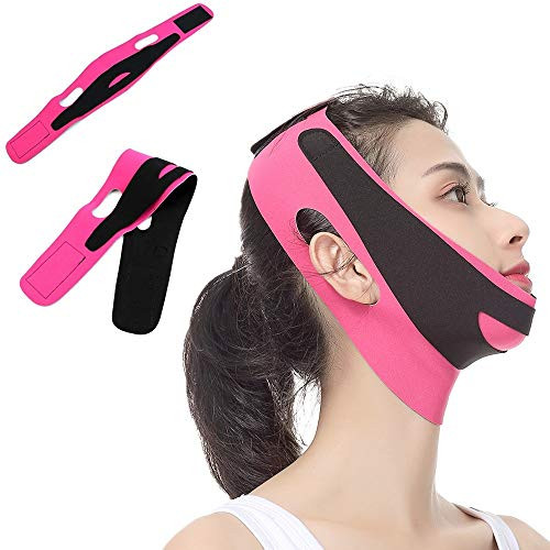 Double Chin Reducer Strap Breathable Face Chin Slimming Strap V Line Lifting Mask Face Lift Tape Face Slimmer Jawline Shaper Anti Wrinkle Lift Chin Firming