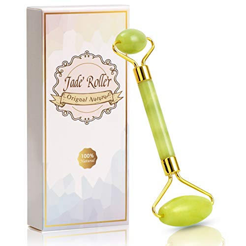 NIACONN Jade Roller for Face - 100 percent Nature Jade Stone Face Roller Anti Aging Facial Massager for Women Skin Care Face/Eye Massage Roller to Firming Skin and Improve Puffiness Dark Circles NIACONN Jade Roller for Face - 100 percent Nature Jade Stone Face Roller Anti Aging Facial Massager for Women Skin Care Face/Eye Massage Roller to Firming Skin and Improve Puffiness Dark Circles