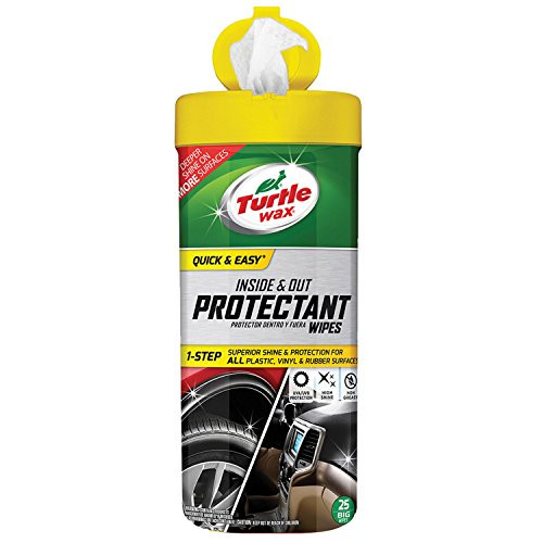 Turtle Wax 50651 Quick and Easy Inside and Out Protectant Wipes
