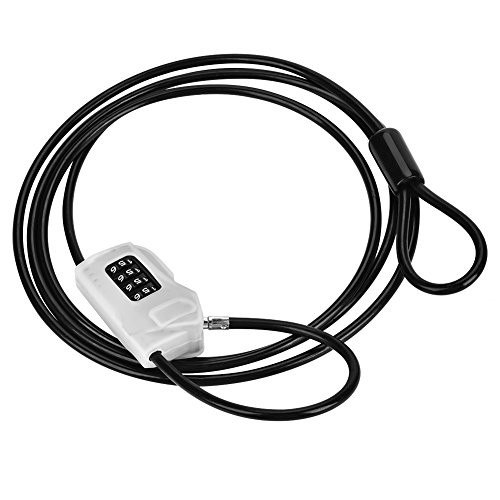 East buy Bike GIYO Anti-Theft 4-Digit Password Zinc Alloy Lock Steel Cable Wire for Bike Bicycle.