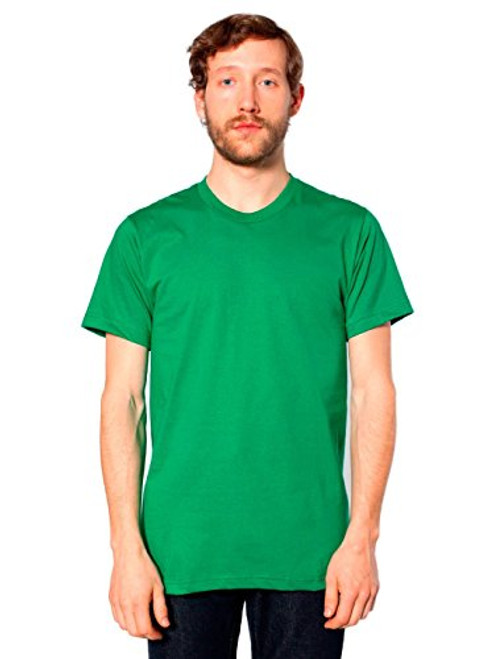 American Apparel Unisex Fine Jersey Short Sleeve T-Shirt Kelly Green Large