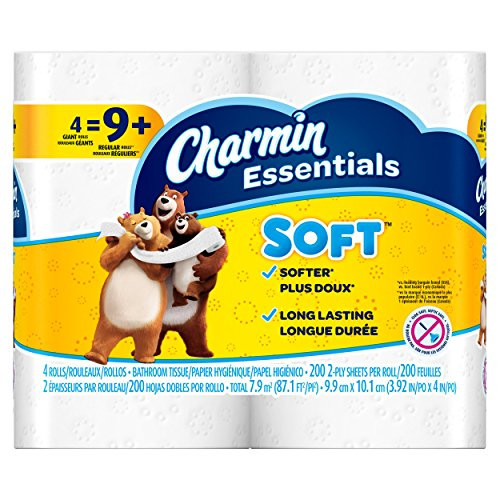 Procter  and  Gamble 96798 4 Giant Rolls Charmin Essentials Soft Bath Tissue