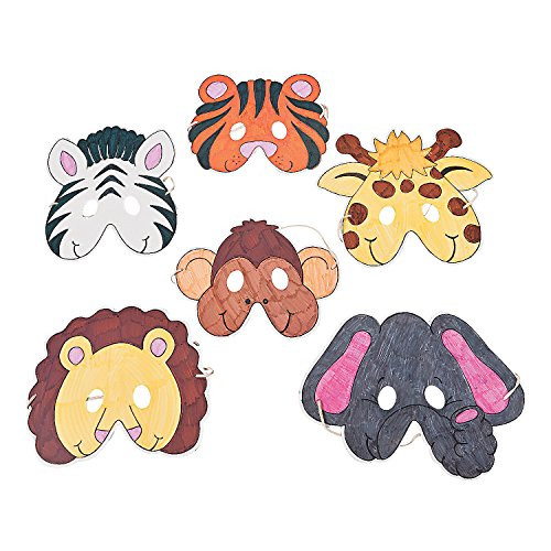 Color Your Own Zoo Animal Masks - Crafts for Kids and Fun Home Activities