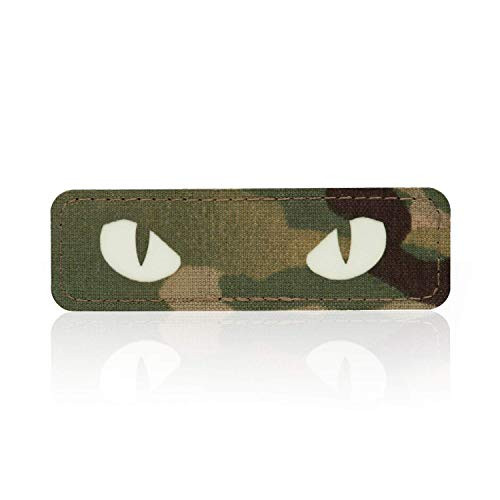 M-Tac Cat Eyes Morale Patches Tactical Patch Military Combat Hook Fasteners -Camo - GITD-