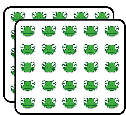 Green Frog Sticker for Scrapbooking Calendars Arts Kids DIY Crafts Album Bullet Journals 50 Pack
