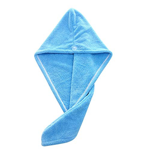 smallwoodi Dry Hair HatWomen Super Absorbent Rapid Quick Dry Wrap Hair Hat Bathing Shower Towel Cap for Women Blue