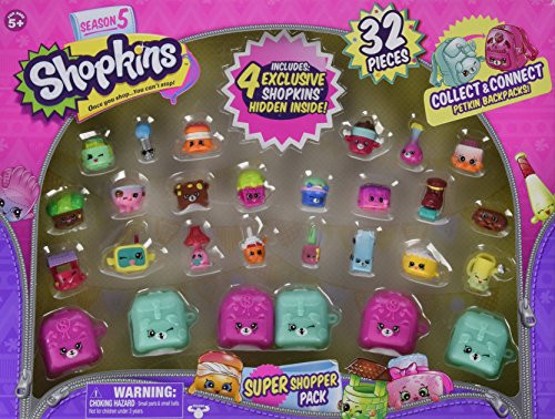 Shopkins Season 5 Super Shopper Pack, Includes 4 Shopkins Hidden Inside - 32 Pieces