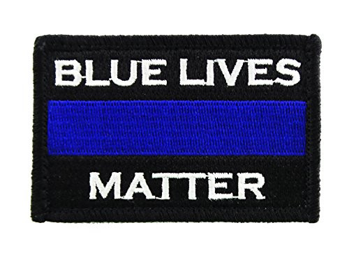 Police Blue Lives Matter Thin Blue Line Hook and Loop Tactical Morale Patch