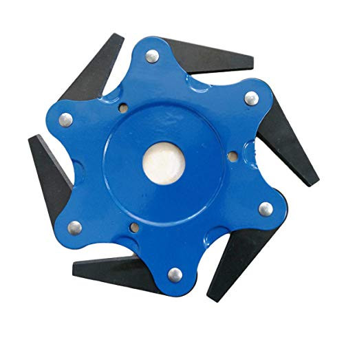 Outdoor Trimmer Head Brush Cutter Blade 6 Teeth Grass Trimmer Head Enhanced Version Trimmer Head 65Mn Grass Steel Blades Garden Tool Universal Fit Most Strimmers and Brush Cutters Mowing Head Tool