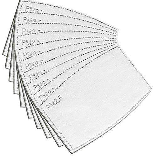 10PCS PM 2.5 Activated Carbon Filter Insert 5 Layers Insert Replaceable Anti Haze Filter Paper Pad -10pcs Sealed green packaging-