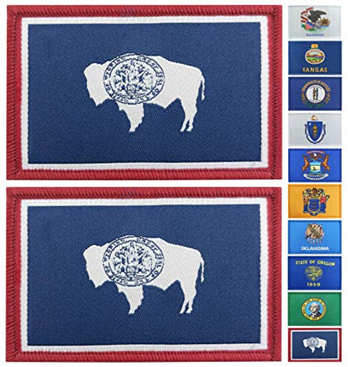 JBCD 2 Pack Wyoming Flag Patch States Flags Tactical Patch Pride Flag Patch for Clothes Hat Patch Team Military Patch JBCD 2 Pack Wyoming Flag Patch States Flags Tactical Patch Pride Flag Patch for Clothes Hat Patch Team Military Patch