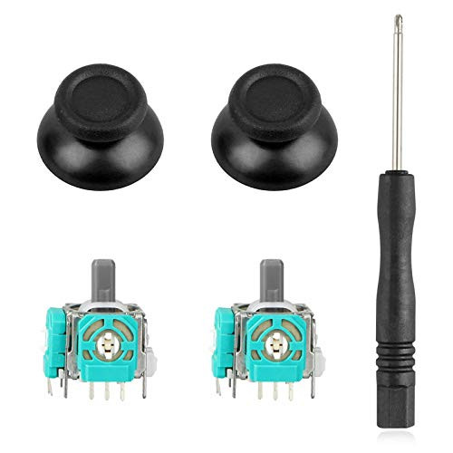 EEEKit 2-Pair Replacement 3D Analog Stick Thumbsticks Thumb Stick Joystick for Playstation 4 PS4/PS4 Slim/PS4 Pro Controller