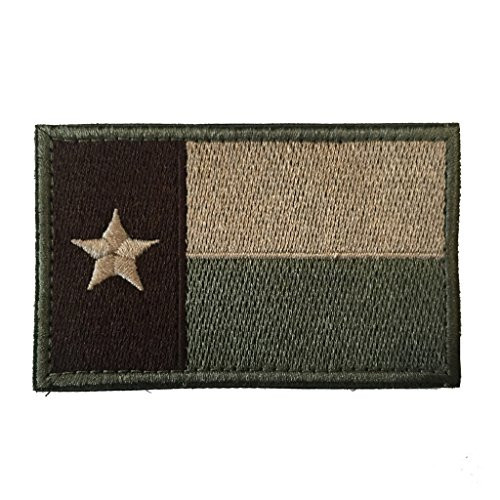 SpaceAuto Texas State Flag Tactical Morale Patch Army Green