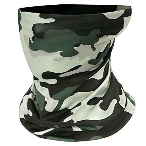 Neck Gaiter Face Cover Scarf Reusable Neck Mask Unisex Face Gaiters Bandanas Balaclava for Sun UV Dust Wind Protection -Camouflage Green- Neck Gaiter Face Cover Scarf Reusable Neck Mask Unisex Face Gaiters Bandanas Balaclava for Sun UV Dust Wind Protection -Camouflage Green-