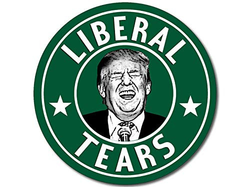 American Vinyl Green Round Liberal TEARS Trump Laughing Sticker -Funny pro Bumper Anti Left Wing cry- American Vinyl Green Round Liberal TEARS Trump Laughing Sticker -Funny pro Bumper Anti Left Wing cry-
