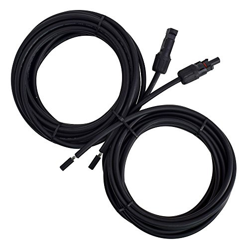 Renogy One Pair of 20Ft. 10AWG Adaptor Kit Solar Cable Wire PV with MC4 Female and Male Connectors, Connect Solar Panel and Charge Controller