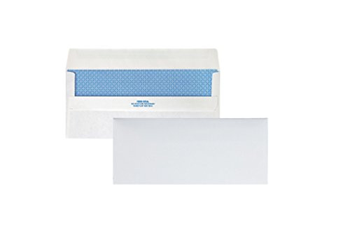 Quality Park Redi-Seal Security Tint Envelopes, 10, White, 500/Box (11218) Quality Park Redi-Seal Security Tint Envelopes, 10, White, 500/Box (11218)