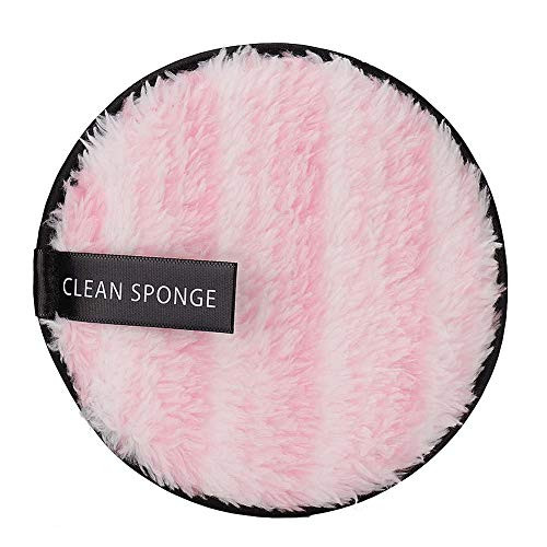 Pasamer 2 Types Double-Sided Microfiber Facial Makeup Remover Puff Reusable Face Cleansing Towel Cloth Pad-01-
