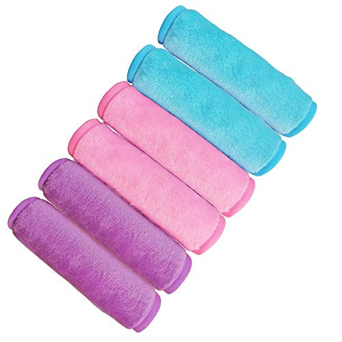 Makeup Remove Face Towels Reusable Makeup Remover Cloths -6 packs- Makeup Remover Towel Reusable Microfiber Cleansing Towel- Pink Blue Purple