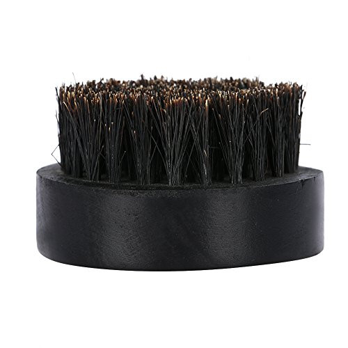 ????????? ???? Beard Brush for Mens CareMen Mustache Circle Black Color Beech Brush Beard Care Shaving Cleaning Grooming Kit
