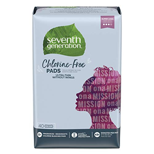 Seventh Generation Ultra Thin Pads Super Long 40Count