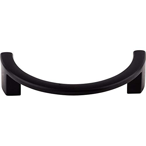 Top Knobs TK53BLK Sanctuary Collection 3-1/2 inch Half Circle Open Pull Flat Black