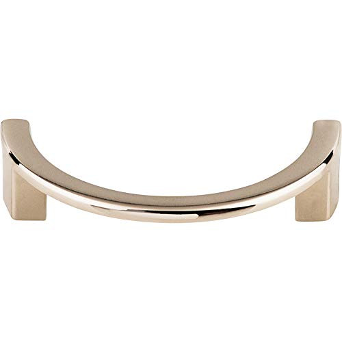 Top Knobs TK53PN Sanctuary Collection 3-1/2 inch Half Circle Open Pull Polished Nickel