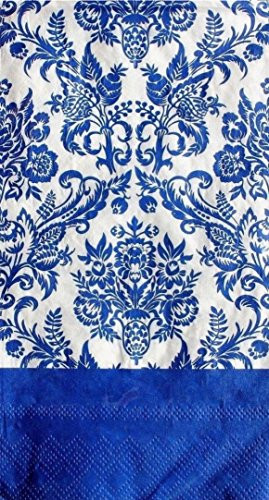 2-ply Guest Towels Hostess Buffet Paper Napkins 16 ct ~ Felicia Navy