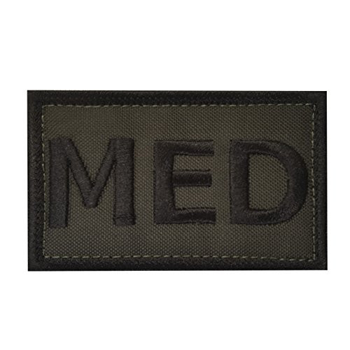 LEGEEON MED EMS Olive Drab OD Green Paramedic Combat Medic EMT Tactical Morale Tactical Fastener Patch