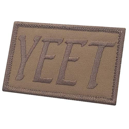 LEGEEON Coyote Brown Yeet Funny 2x3.25 Tactical Morale Army Hook-and-Loop Patch