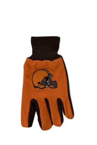 NFL Cleveland Browns Two-Tone Gloves Orange/Brown