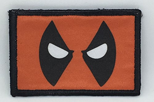Deadpool EYES Morale Patch. Perfect for your Tactical Military Army Gear Backpack Operator Baseball Cap Plate Carrier or Vest. 2x3 inch Hook and Loop Patch. Made in the USA
