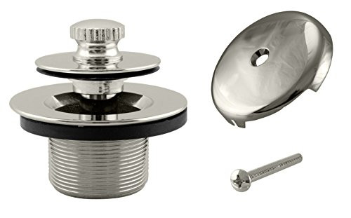 Westbrass Twist & Close Tub Trim Set with One-Hole Overflow Faceplate, Polished Nickel, D94-05 Westbrass Twist & Close Tub Trim Set with One-Hole Overflow Faceplate, Polished Nickel, D94-05