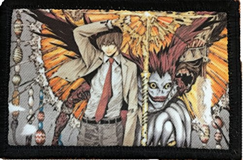Manga Deathnote Morale Patch. Perfect for Your Tactical Military Army Gear 2x3 inch Hook and Loop Patch. Made in The USA
