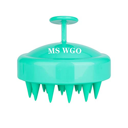 Scalp Massager Shampoo Brush for Hair Massager with Soft Silicone Wet  and  Dry Scalp Scrubber Scalp Massager Hair Growth-1PCS -Green-