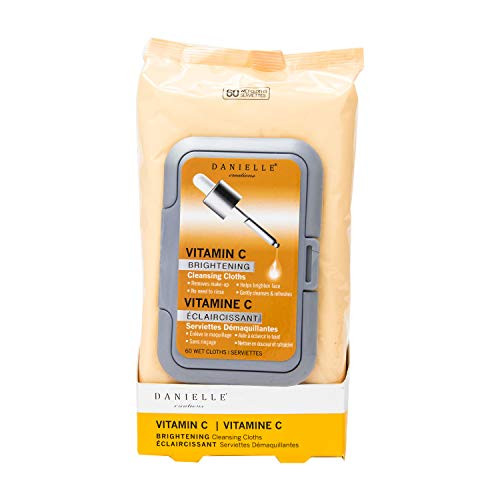 Danielle Vitamin C Makeup Remover Wipes Brightening 60 Count 2.1164 Ounce