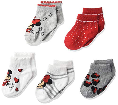 Disney unisex baby Minnie Mouse 5 Pack Shorty Socks Assorted Neutral 12-24 Months US