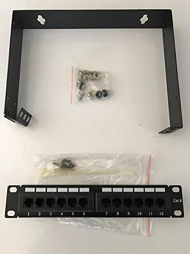 12-port Cat5e RJ45 Ethernet Network 1U Patch Panel and Bracket