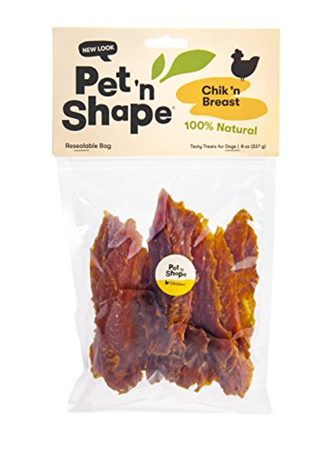 Pet n Shape Chik N Breast Jerky - All Natural Dog Treats Chicken 8 Oz
