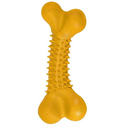 ZGSZ Large Dog Toys Durable Dog Chew Toy for Aggressive Chewers Indestructible Beef Flavored Tough Dog Bone Natural Rubber Teeth Cleaning Chews Non-Toxic Toy for All -Yellow- ZGSZ Large Dog Toys Durable Dog Chew Toy for Aggressive Chewers Indestructible Beef Flavored Tough Dog Bone Natural Rubber Teeth Cleaning Chews Non-Toxic Toy for All -Yellow-