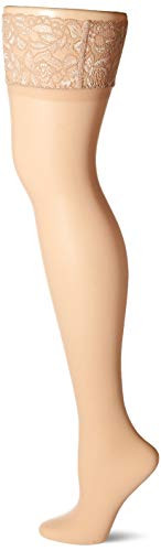 Hanes Womens Plus Size Curves Sheer Lace Thigh High Nude 3X/4X