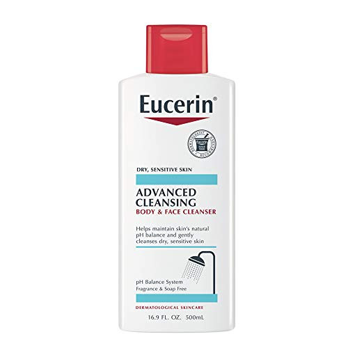 Eucerin Advanced Cleansing Body and Face Cleanser - Fragrance and Soap Free for Dry Sensitive Skin - 16.9 fl. oz Bottle