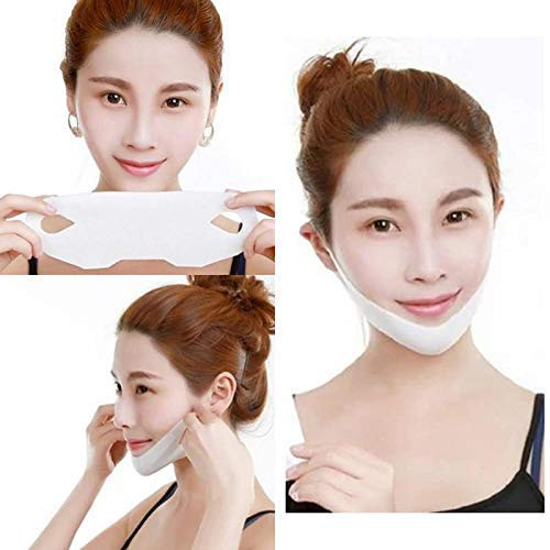 V Shaped Slimming Face Mask Double Chin Reducer V Line Lifting Mask Neck Lift Tape Face Slimmer Patch For Firming and Tightening Skin-5pcs-