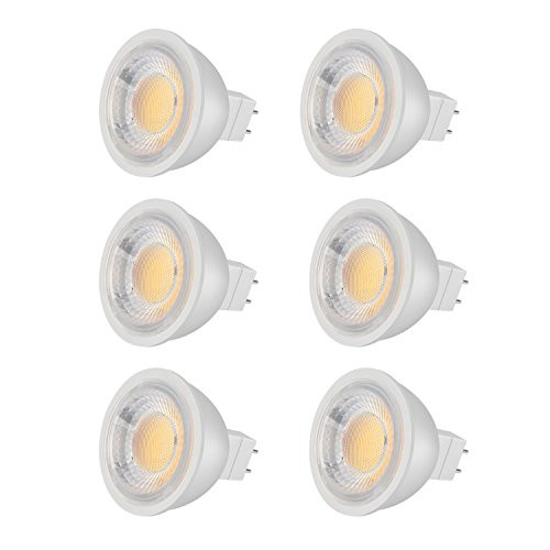 Zoopod MR16 LED Bulbs, 12 Volt, 3W 300lm, 30W Halogen Bulbs Equivalent, 3000K Warm White, 40° Beam Angle Non-Dimmable MR16 GU5.3 LED Light Bulbs, Pack of 6