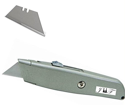 Retractable Utility Knife 3 Position Locking Blade with 2 Free North Replacement Utility Blades Box Cutter-Ideal for CardboardPlasticCarpetRopeDrywallLeather -Retractable Utility Knife 6 inch-