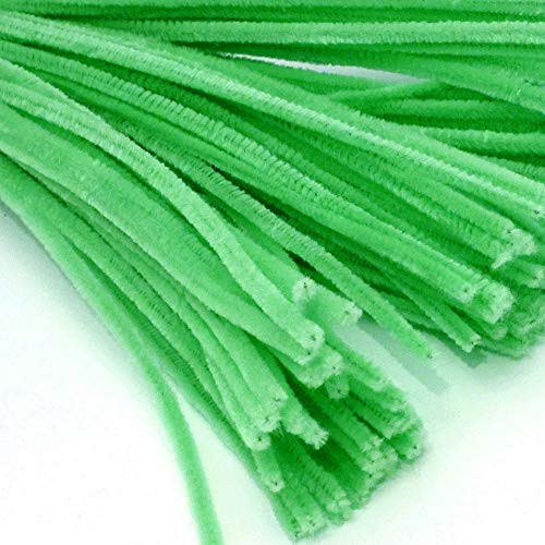 The Crafts Outlet Chenille Stems Pipe Cleaner 20-inch -50-cm- 25-pc Lime Green